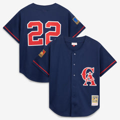 Bo Jackson California Angels Mitchell & Ness Cooperstown Collection Mesh Batting Practice Button-Up Jersey - MLB
