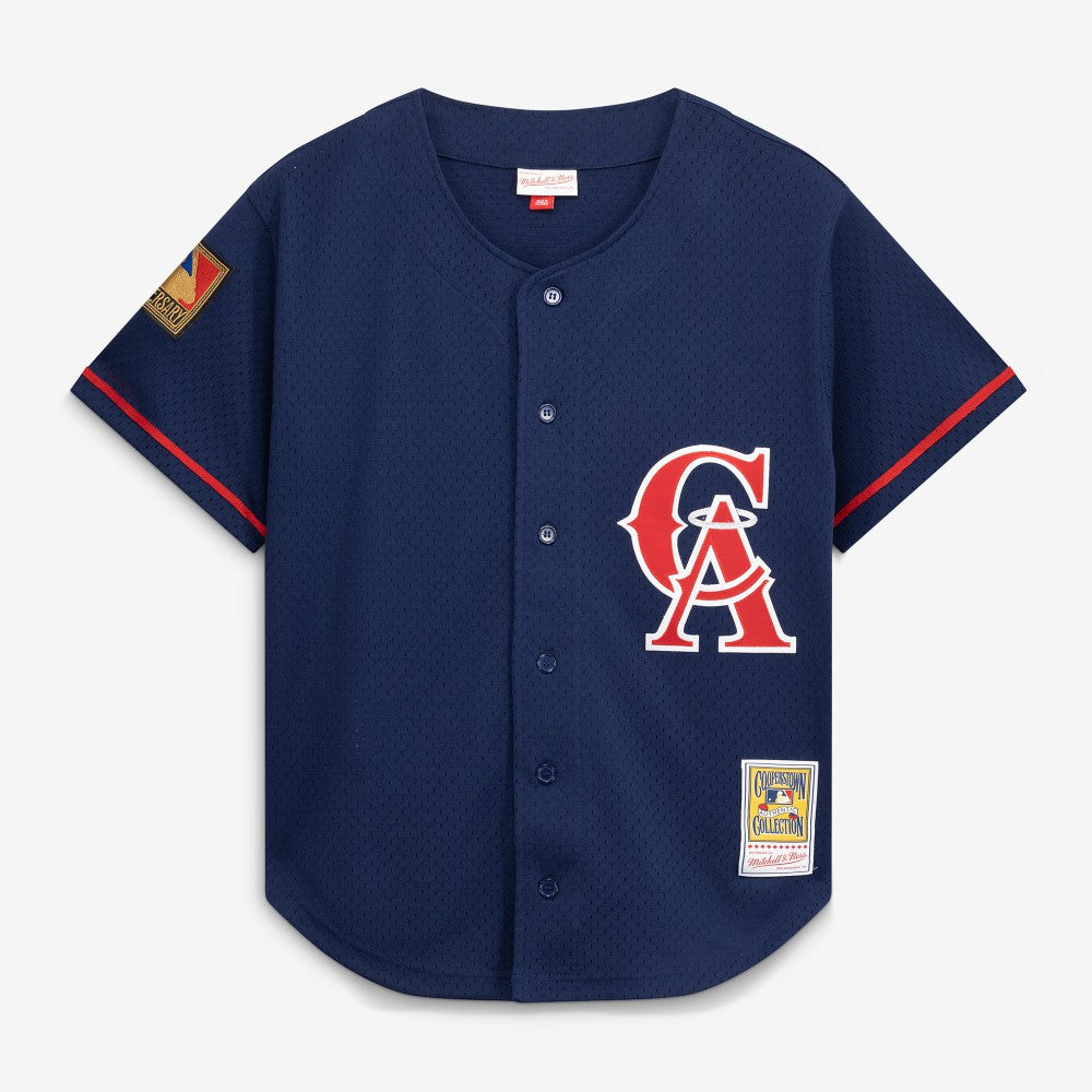Bo Jackson California Angels Mitchell & Ness Cooperstown Collection Mesh Batting Practice Button-Up Jersey - MLB
