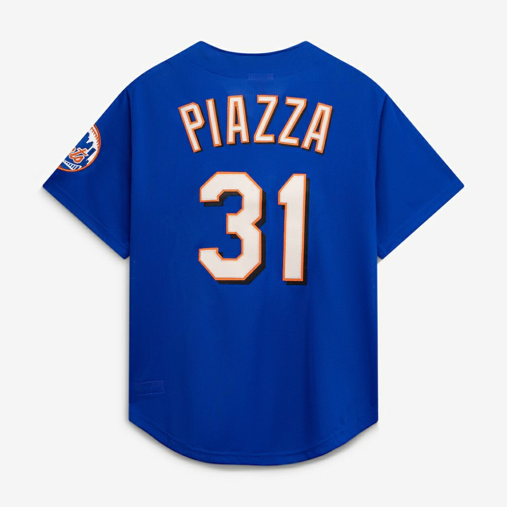 Mike Piazza New York Mets Mitchell & Ness Cooperstown Collection Mesh Batting Practice Button-Up Jersey - MLB