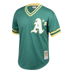 Rickey Henderson Athletics Mitchell & Ness Youth Cooperstown Collection Mesh Batting Practice Jersey - MLB