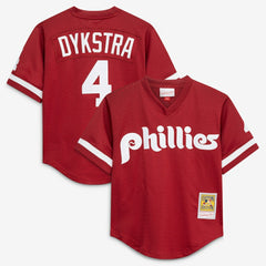Lenny Dykstra Philadelphia Phillies Mitchell & Ness Youth Cooperstown Collection Mesh Batting Practice Jersey - MLB