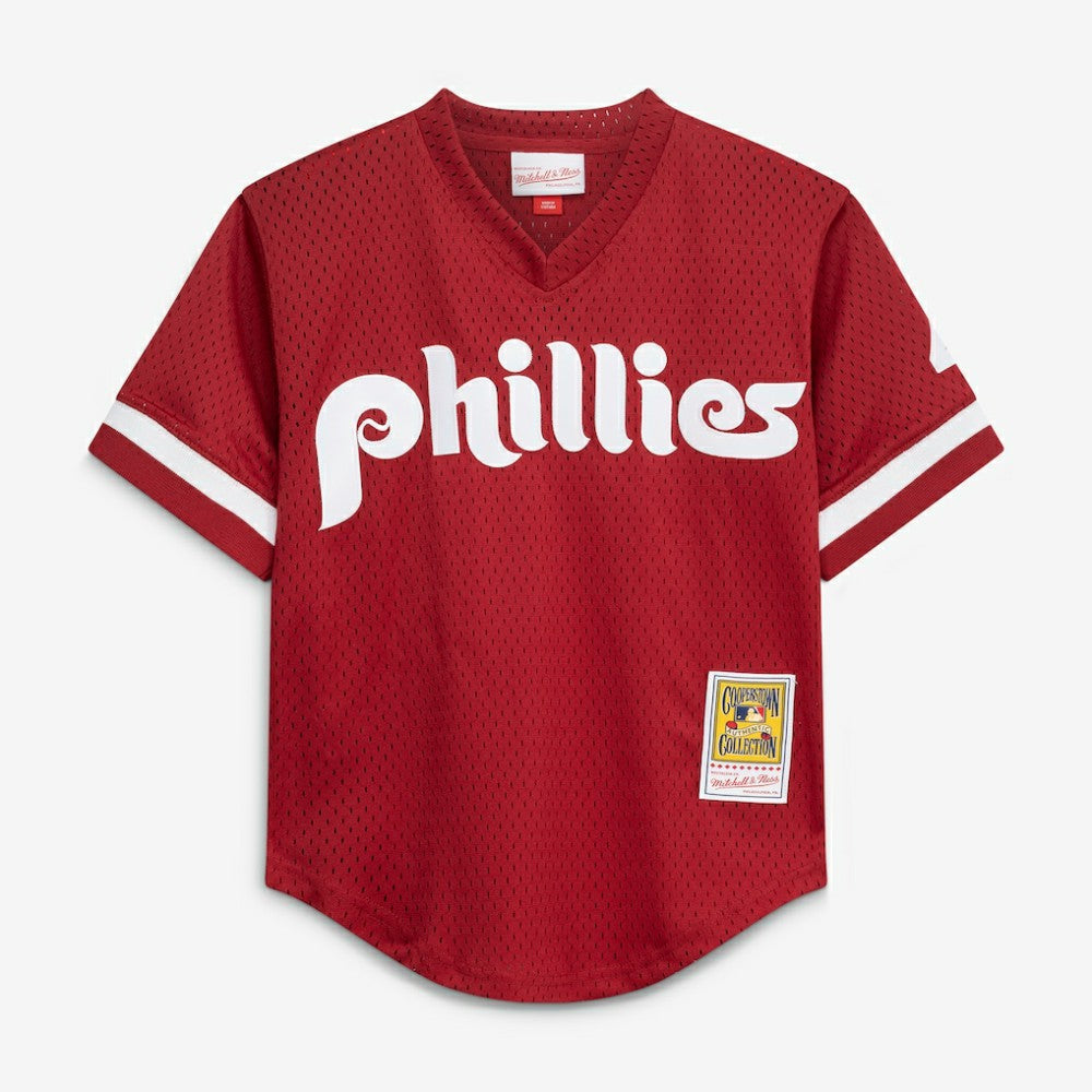 Lenny Dykstra Philadelphia Phillies Mitchell & Ness Youth Cooperstown Collection Mesh Batting Practice Jersey - MLB