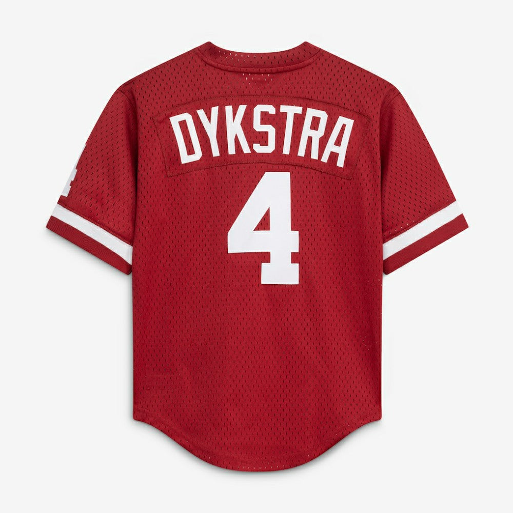 Lenny Dykstra Philadelphia Phillies Mitchell & Ness Youth Cooperstown Collection Mesh Batting Practice Jersey - MLB