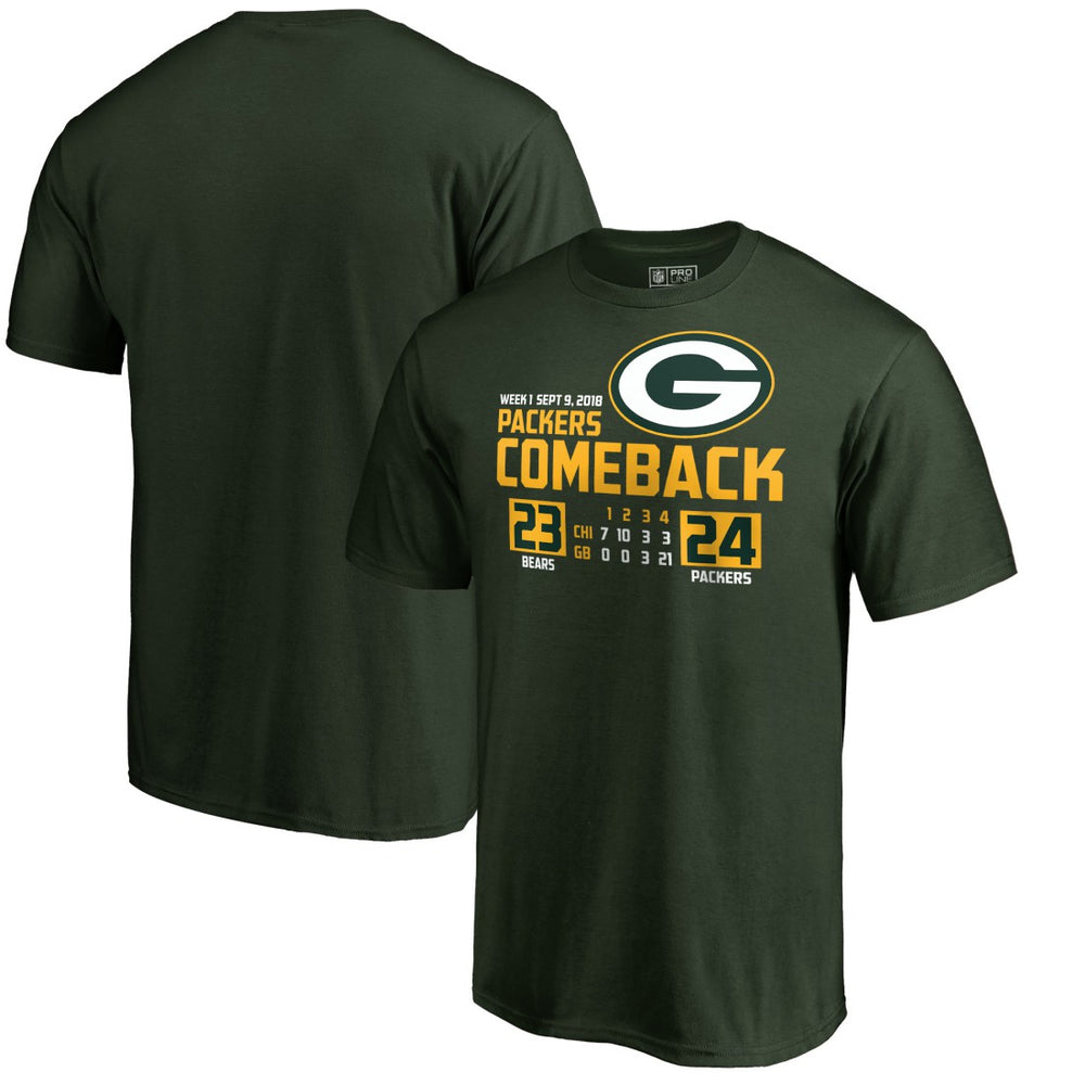 Green Bay Packers The Comeback T-Shirt Green | NFL