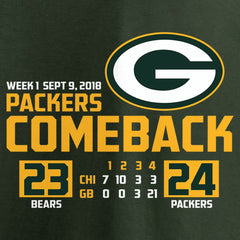 Green Bay Packers The Comeback T-Shirt Green | NFL
