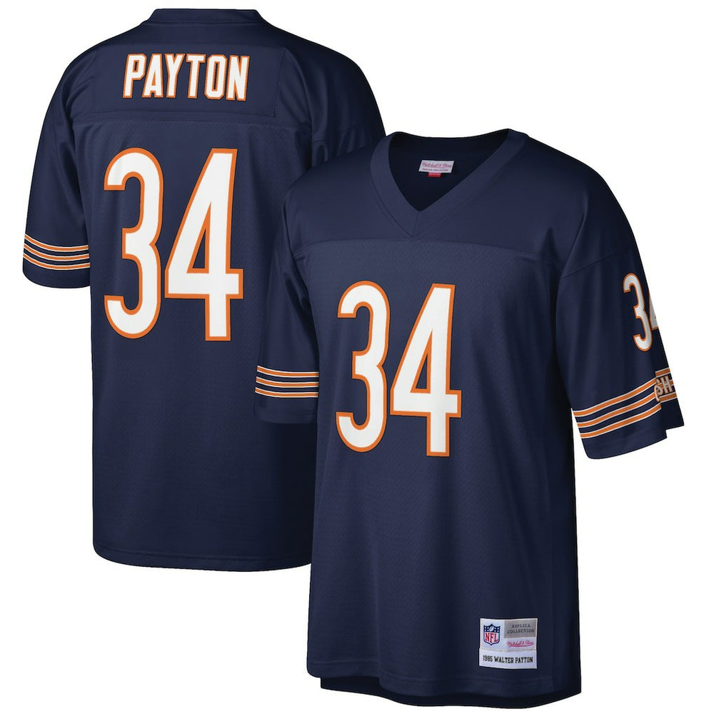 Walter Payton Chicago Bears Big & Tall 1985 Retired Player Replica Jersey Navy | Mitchell & Ness