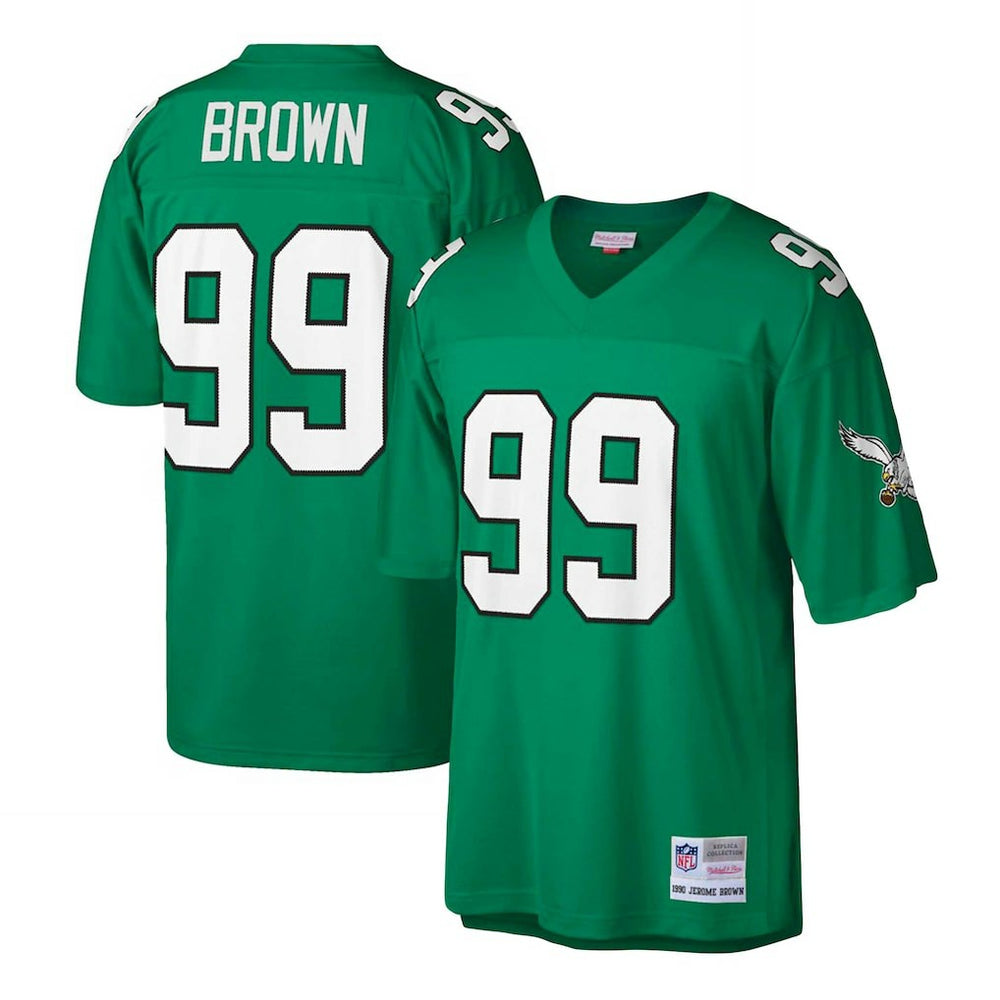 Jerome Brown Philadelphia Eagles Big & Tall 1990 Retired Player Replica Jersey Kelly Green | Mitchell & Ness