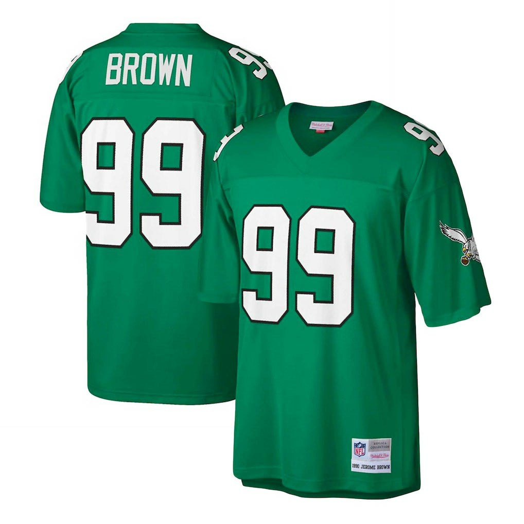 Jerome Brown Philadelphia Eagles Big & Tall 1990 Retired Player Replica Jersey Kelly Green | Mitchell & Ness