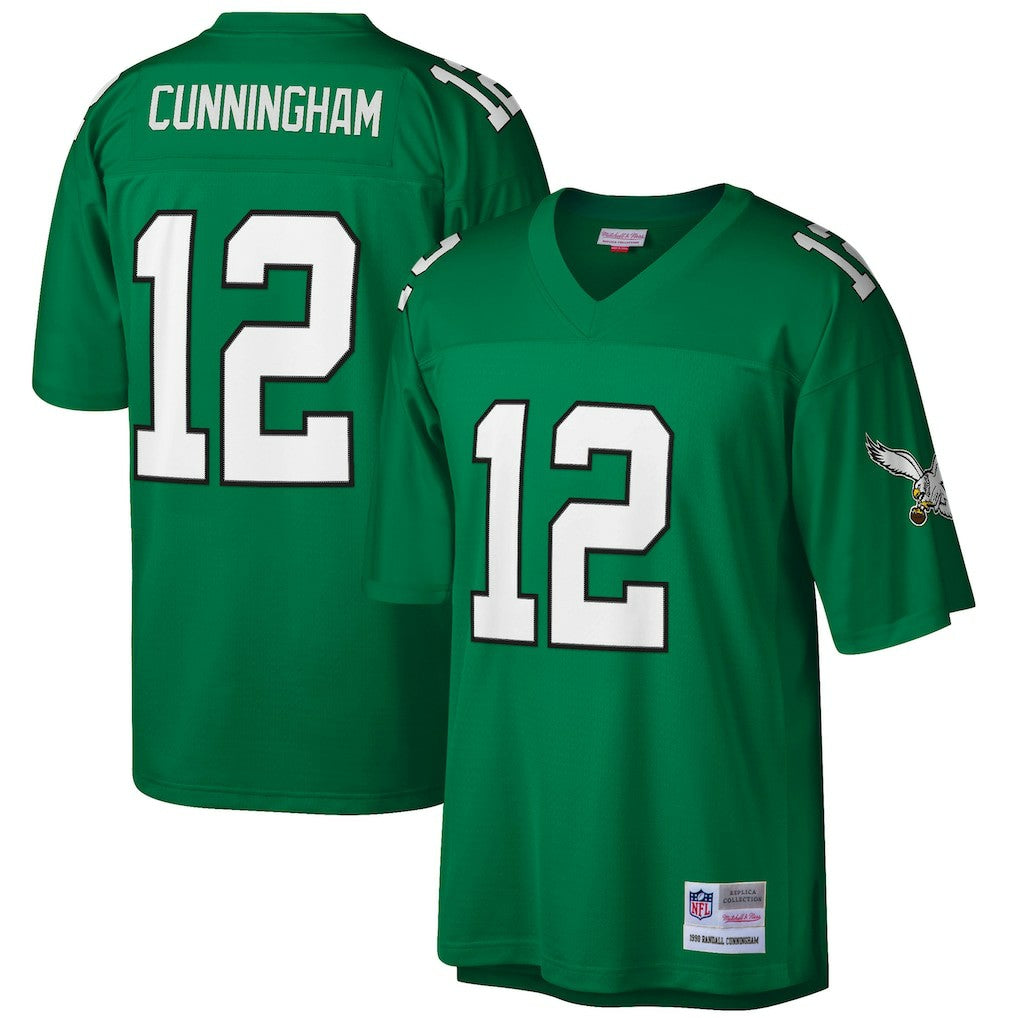 Randall Cunningham Philadelphia Eagles Big & Tall 1990 Retired Player Replica Jersey Kelly Green | Mitchell & Ness