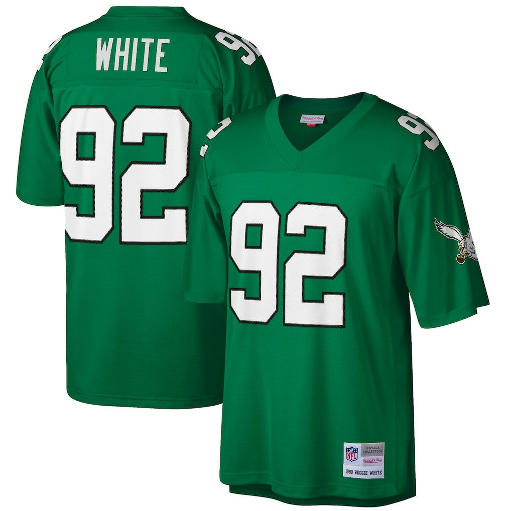 Reggie White Philadelphia Eagles Big & Tall 1990 Retired Player Replica Jersey Kelly Green | Mitchell & Ness