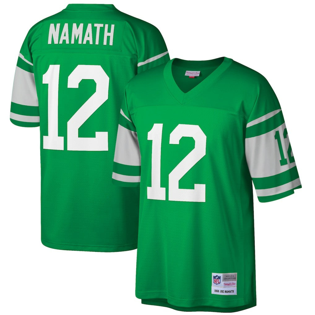 Joe Namath New York Jets Big & Tall 1968 Retired Player Replica Jersey Green | Mitchell & Ness