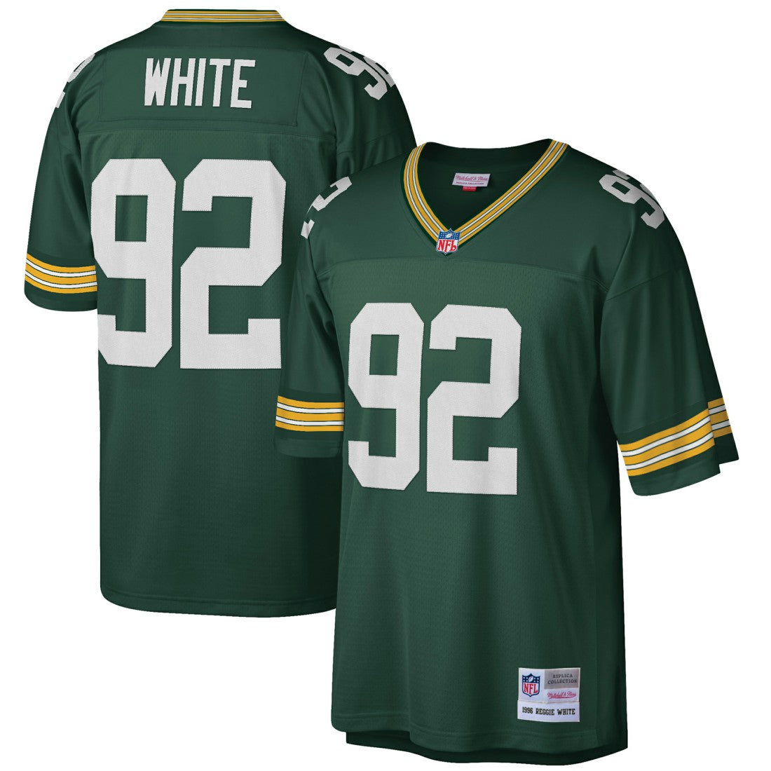 Reggie White Green Bay Packers Big & Tall 1996 Retired Player Replica Jersey Green | Mitchell & Ness