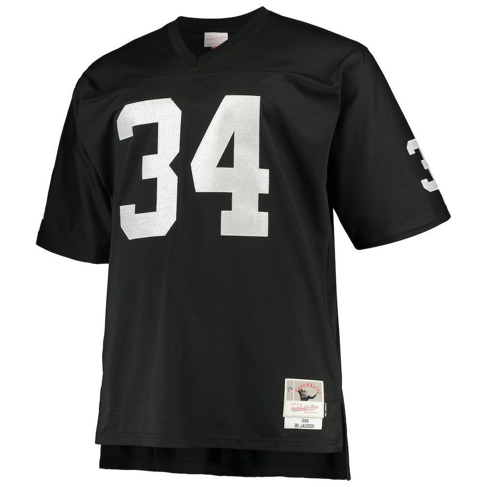 Bo Jackson Las Vegas Raiders Big & Tall 1988 Retired Player Replica Jersey Black | Mitchell & Ness