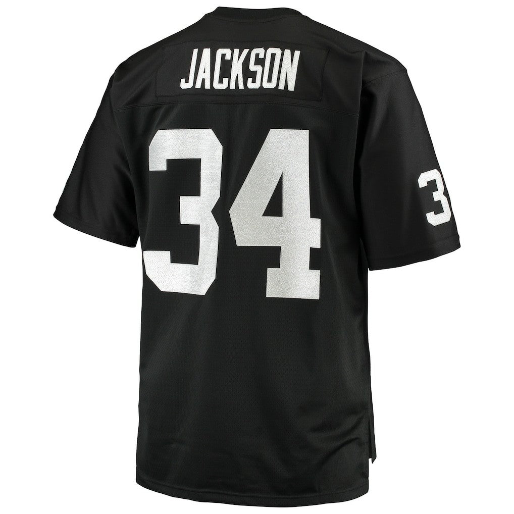 Bo Jackson Las Vegas Raiders Big & Tall 1988 Retired Player Replica Jersey Black | Mitchell & Ness
