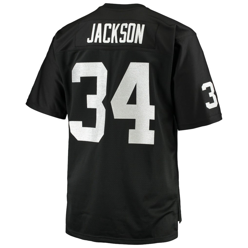 Bo Jackson Las Vegas Raiders Big & Tall 1988 Retired Player Replica Jersey Black | Mitchell & Ness