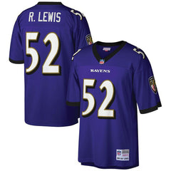 Ray Lewis Baltimore Ravens Big & Tall 2000 Retired Player Replica Jersey Purple | Mitchell & Ness