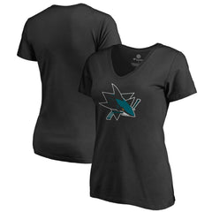 San Jose Sharks Women's Team Alternate V-Neck T-Shirt - Black - NHL