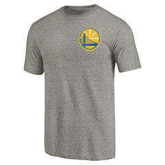 Golden State Warriors Primary Logo Left Chest Distressed Tri-Blend T-Shirt Gray - NBA