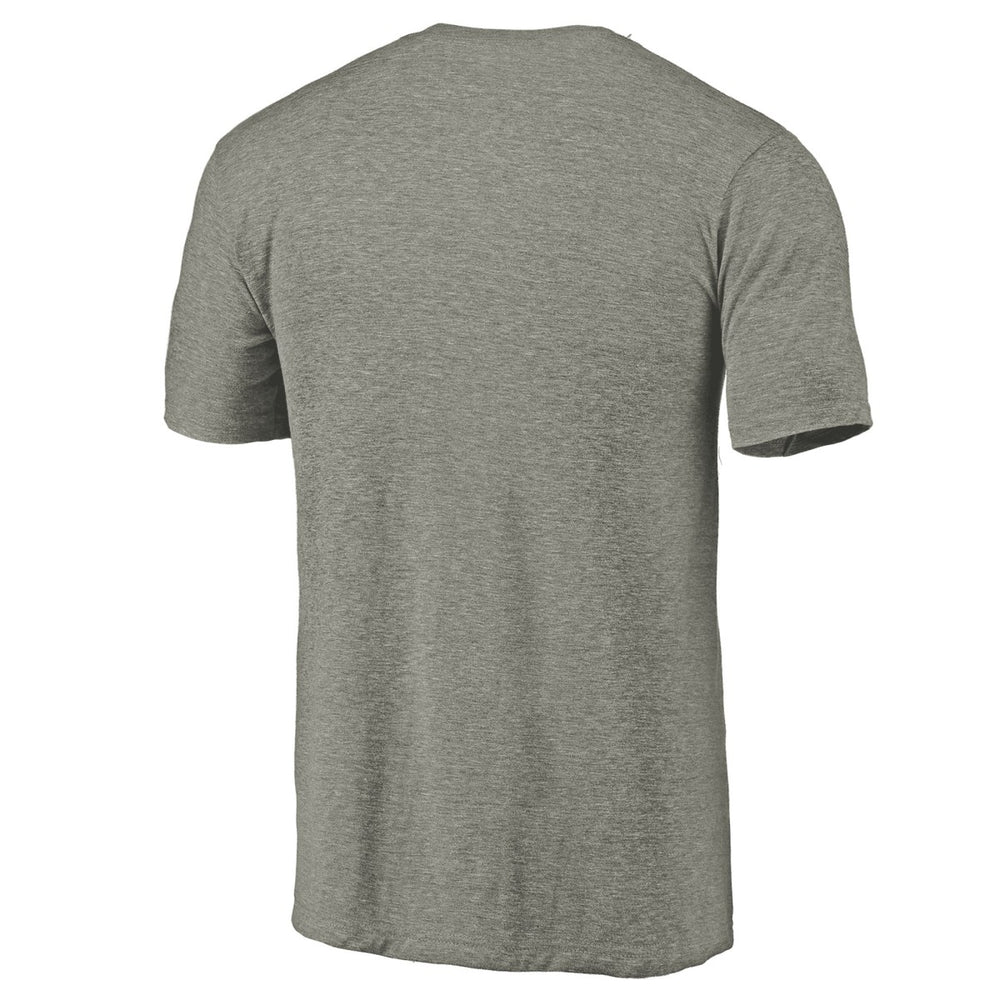 Portland Trail Blazers Primary Logo Left Chest Distressed Tri-Blend T-Shirt Gray - NBA