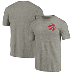 Toronto Raptors Primary Logo Left Chest Distressed Tri-Blend T-Shirt Gray - NBA