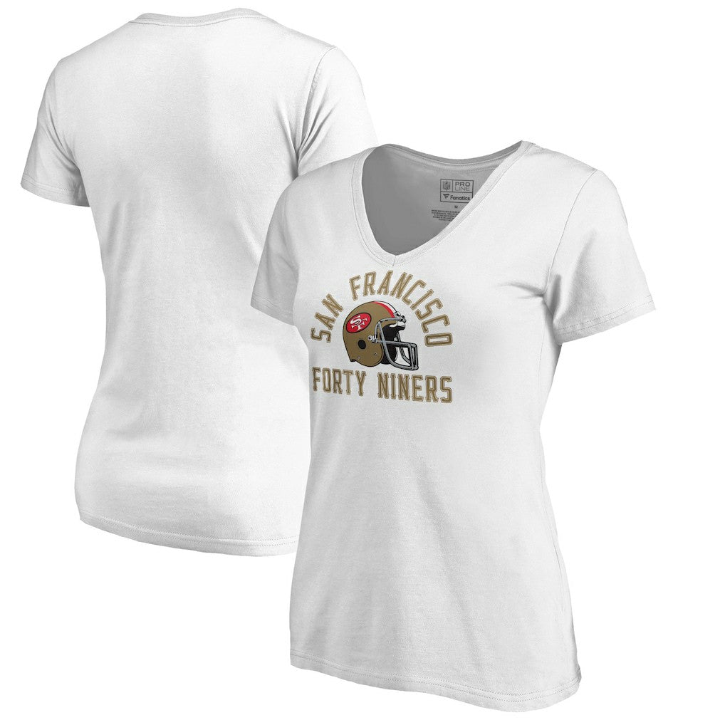 San Francisco 49ers Women's Quinten Helmet T-Shirt White | NFL