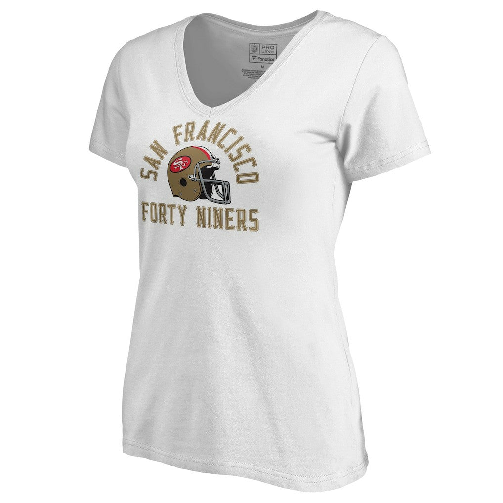San Francisco 49ers Women's Quinten Helmet T-Shirt White | NFL