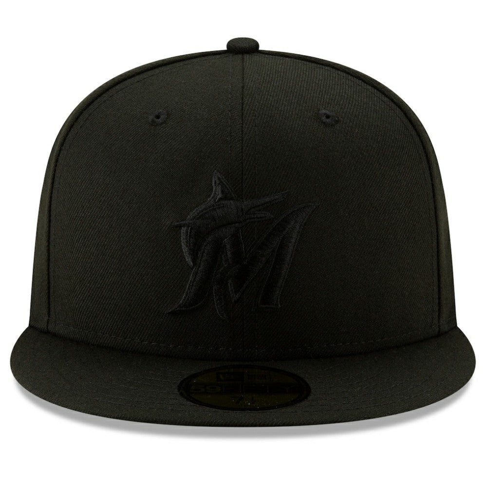 Miami Marlins New Era 2019 Black-on-Black 59FIFTY Fitted Hat - MLB