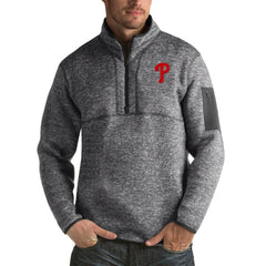 Philadelphia Phillies Antigua Fortune Big & Tall Quarter-Zip Pullover Jacket - MLB