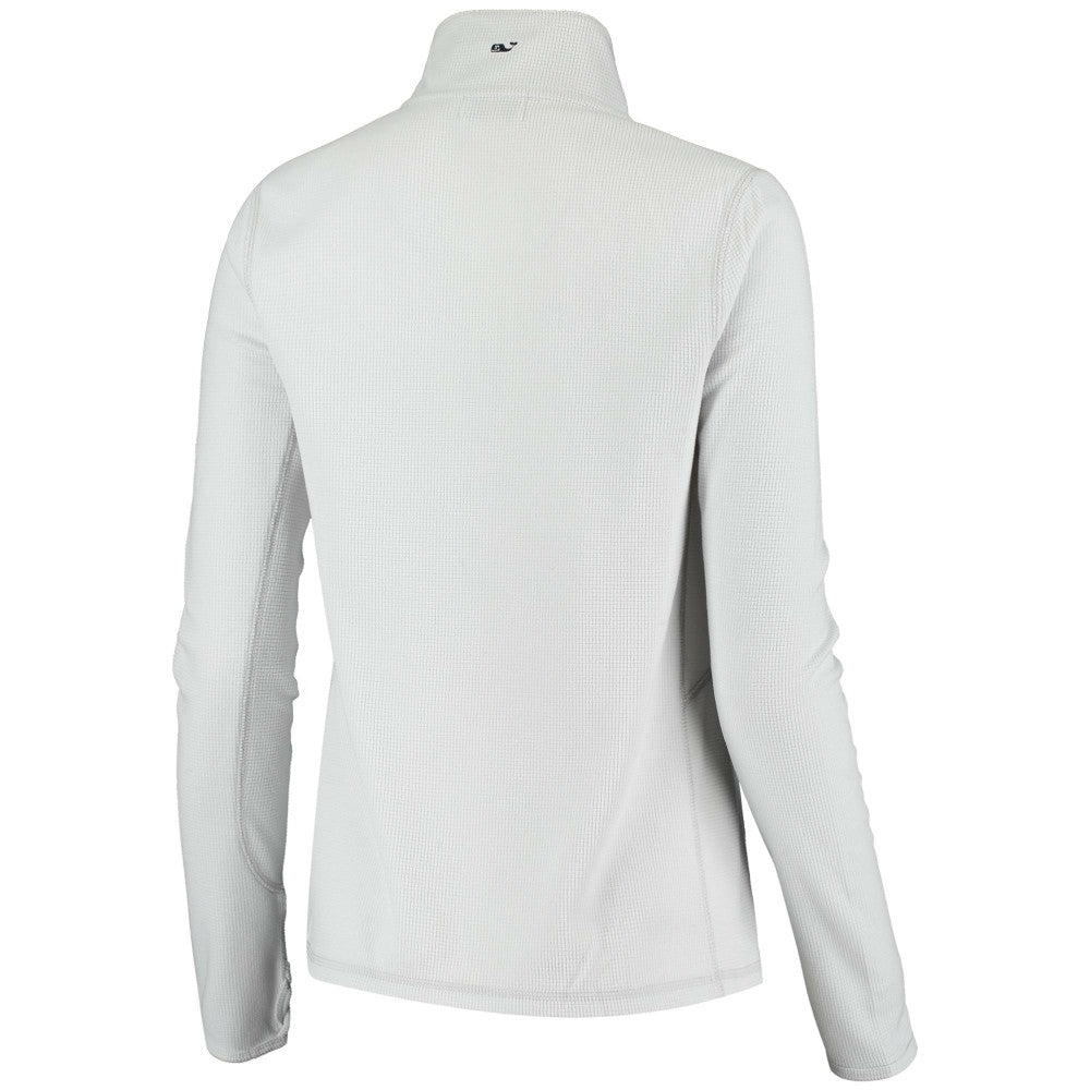 Miami Marlins Vineyard Vines Women's Performance Grid Half-Zip Pullover Top - MLB