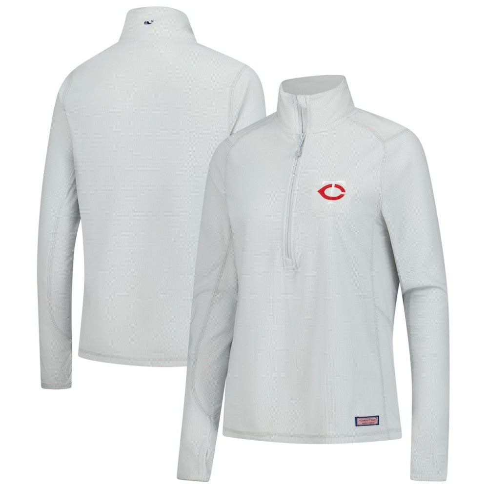 Minnesota Twins Vineyard Vines Women's Performance Grid Half-Zip Pullover Top - MLB