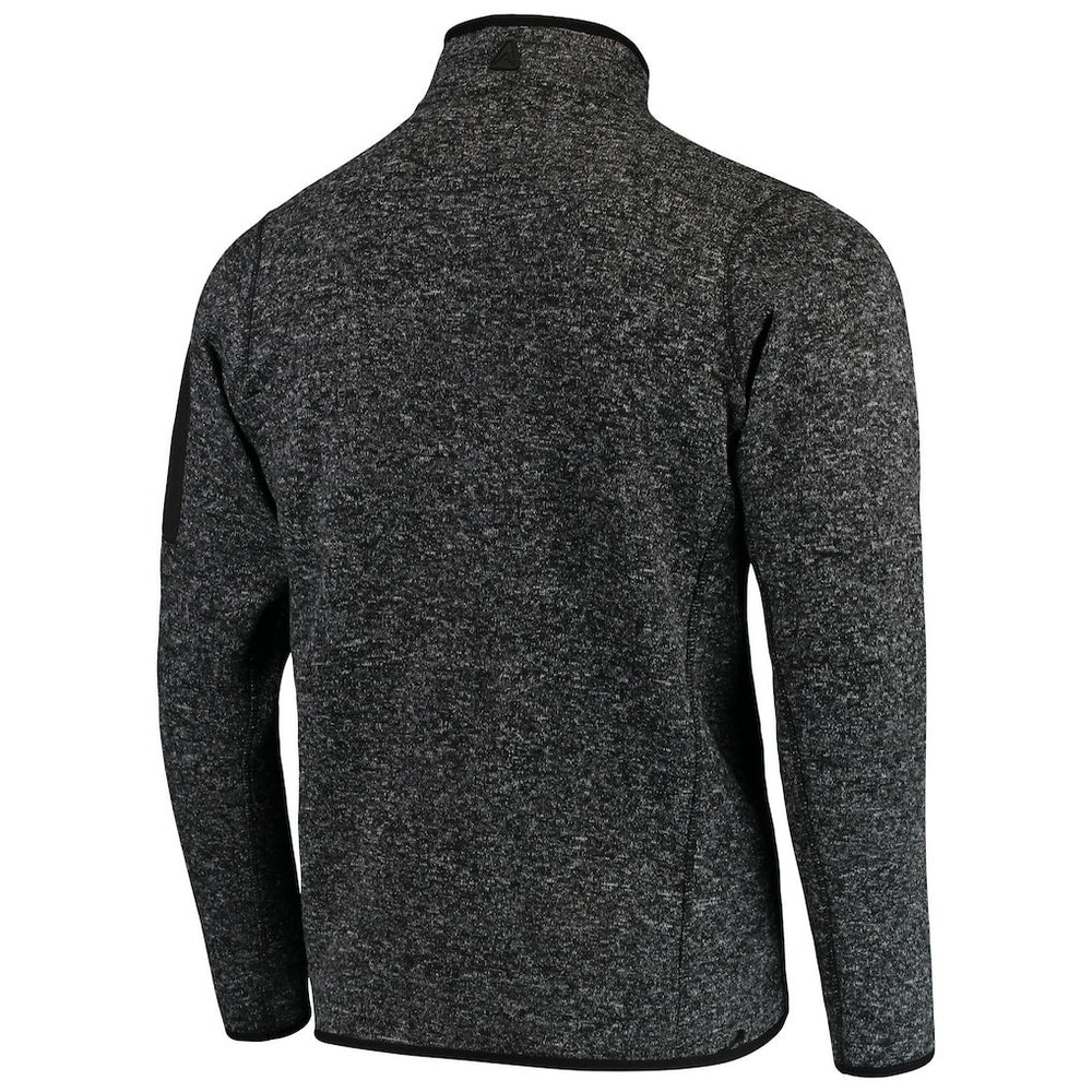 Atlanta Falcons Antigua Fortune Quarter-Zip Pullover Jacket Heather Black | NFL
