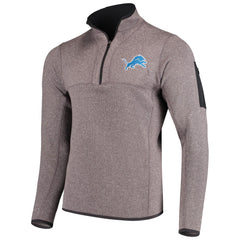 Detroit Lions Antigua Fortune Quarter-Zip Pullover Jacket Charcoal | NFL