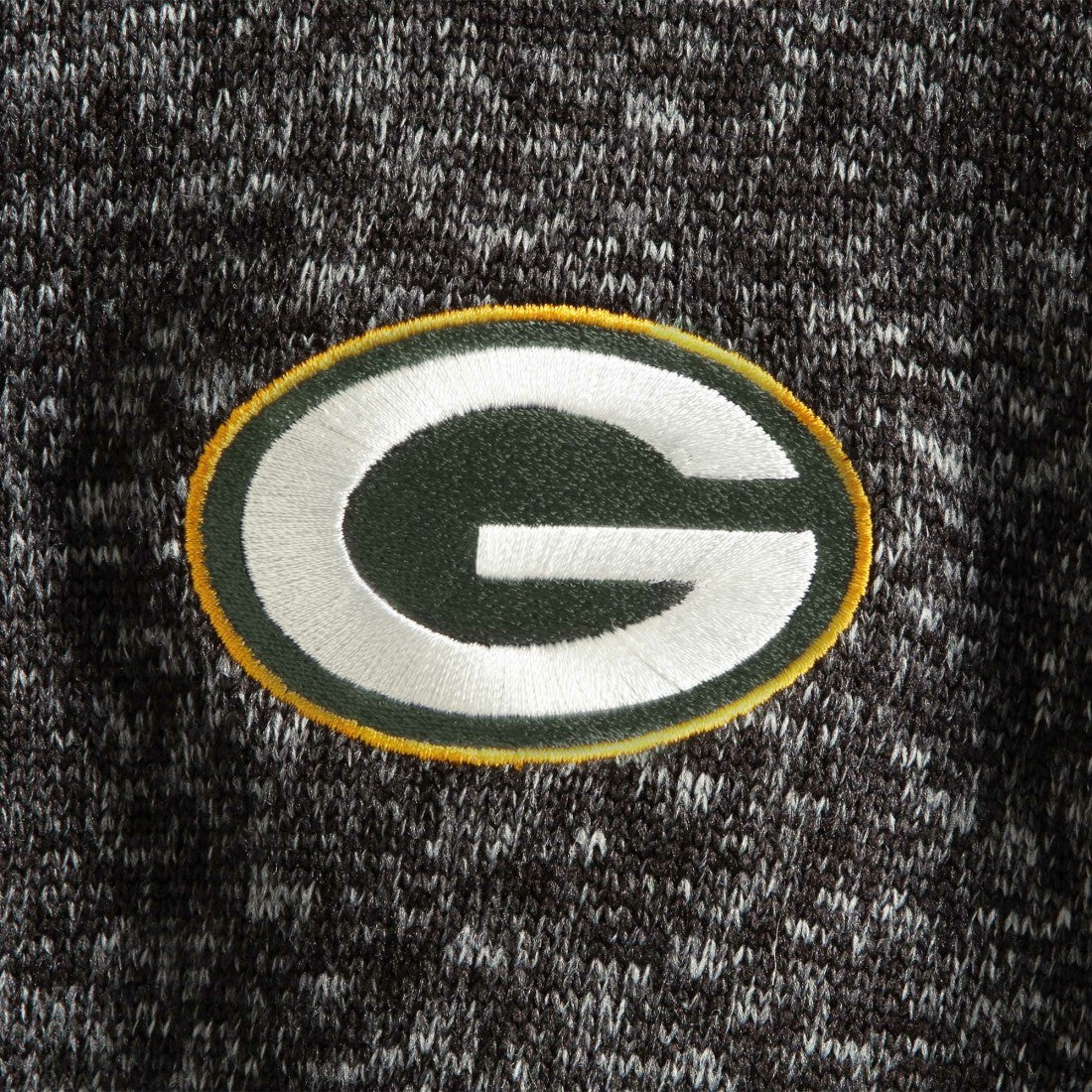Green Bay Packers Antigua Fortune Quarter-Zip Pullover Jacket Heather Black | NFL