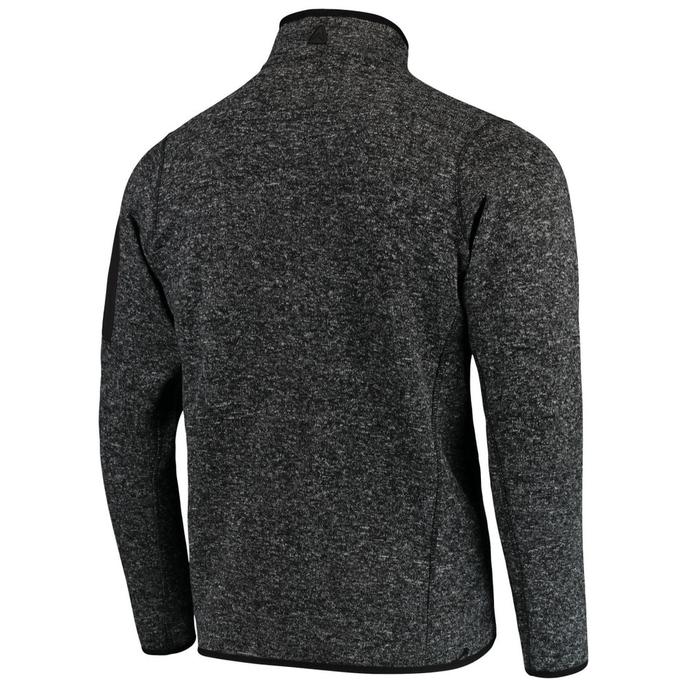 Green Bay Packers Antigua Fortune Quarter-Zip Pullover Jacket Heather Black | NFL