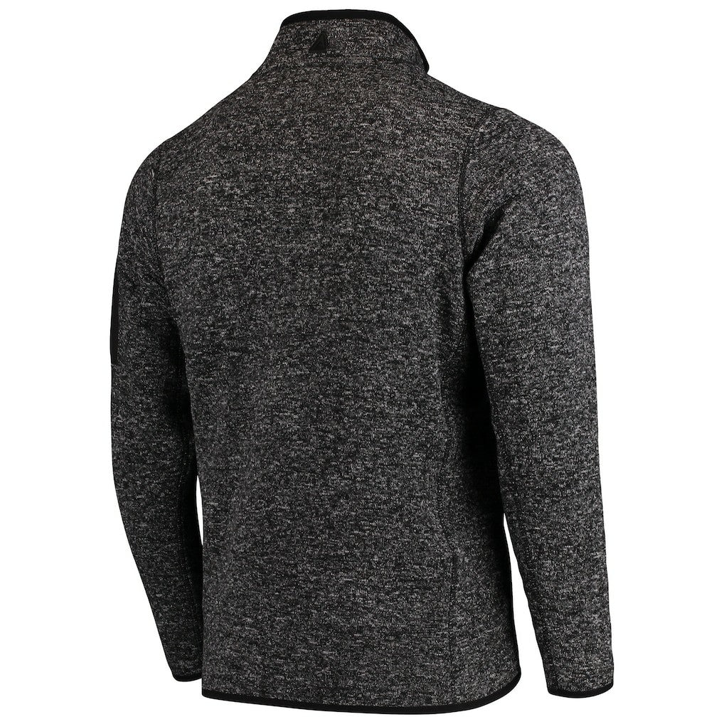Kansas City Chiefs Antigua Fortune Quarter-Zip Pullover Jacket Heather Black | NFL