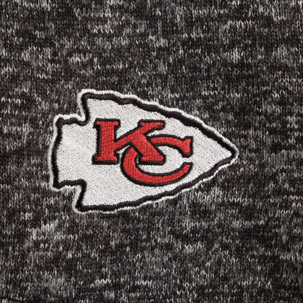 Kansas City Chiefs Antigua Fortune Quarter-Zip Pullover Jacket Heather Black | NFL