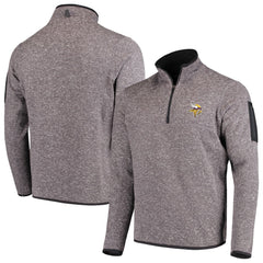 Minnesota Vikings Antigua Fortune Quarter-Zip Pullover Jacket Charcoal | NFL
