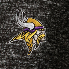Minnesota Vikings Antigua Fortune Quarter-Zip Pullover Jacket Heather Black | NFL
