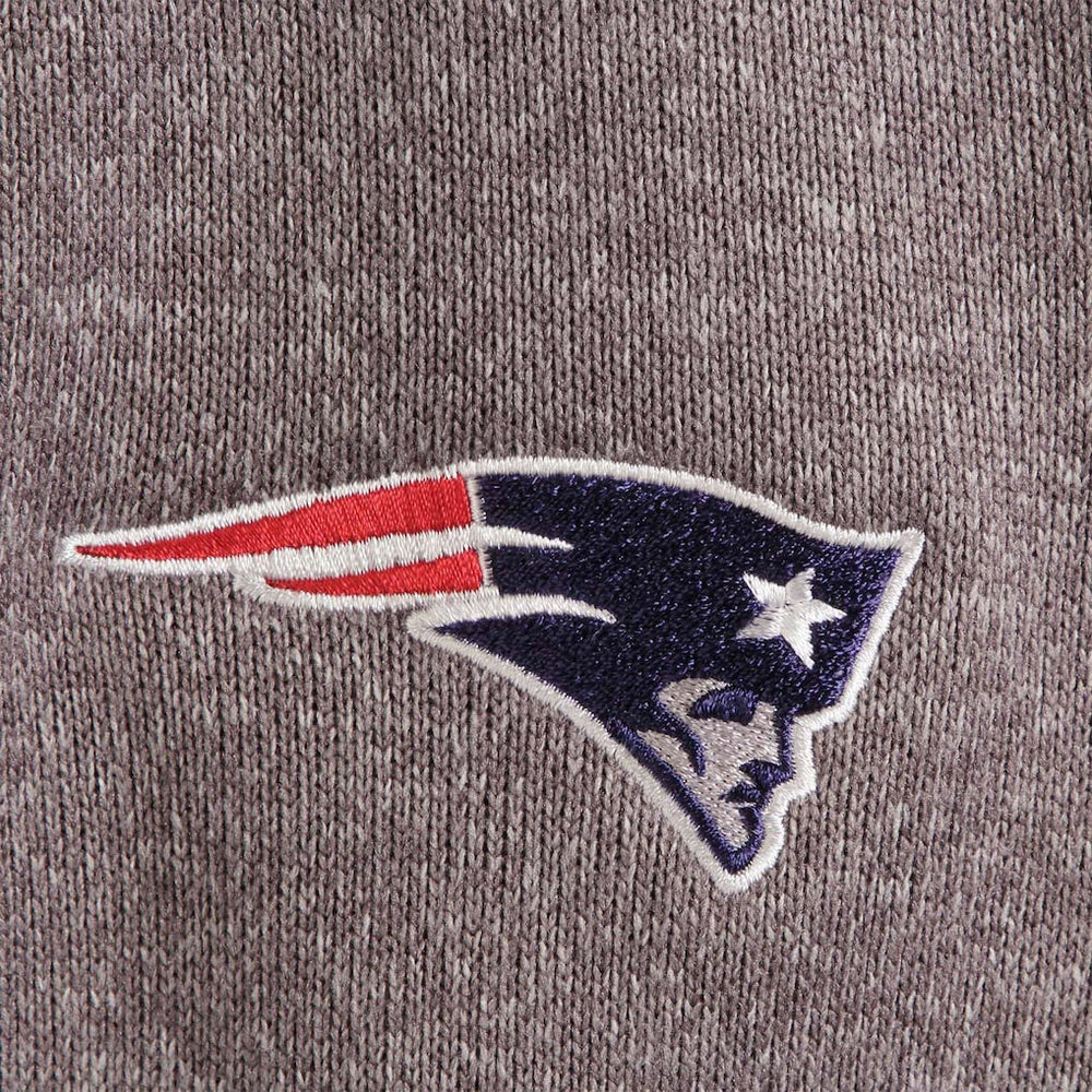 New England Patriots Antigua Fortune Quarter-Zip Pullover Jacket Charcoal | NFL