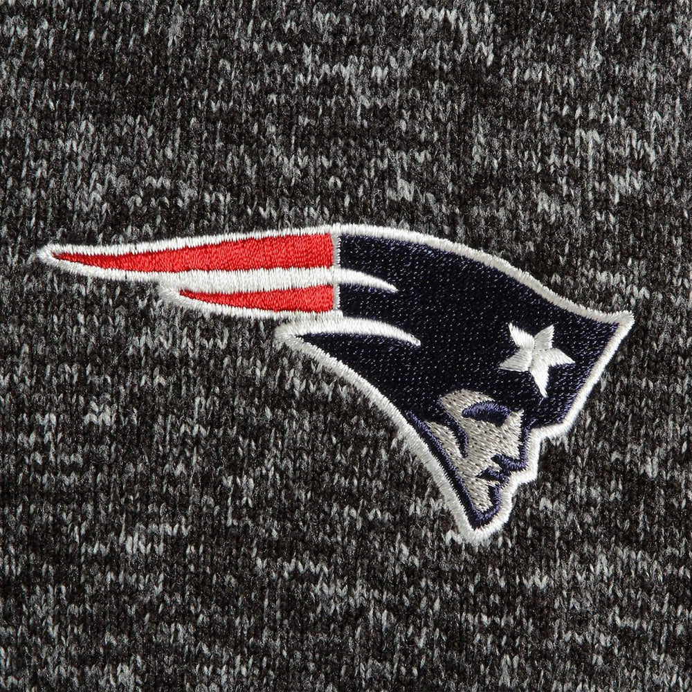 New England Patriots Antigua Fortune Quarter-Zip Pullover Jacket Heather Black | NFL