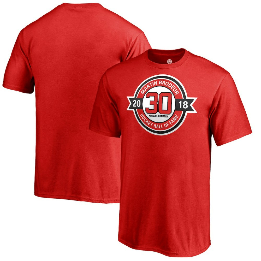 Martin Brodeur New Jersey Devils Fanatics Youth Hall of Fame T-Shirt - Red - NHL