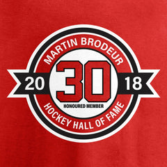 Martin Brodeur New Jersey Devils Fanatics Youth Hall of Fame T-Shirt - Red - NHL