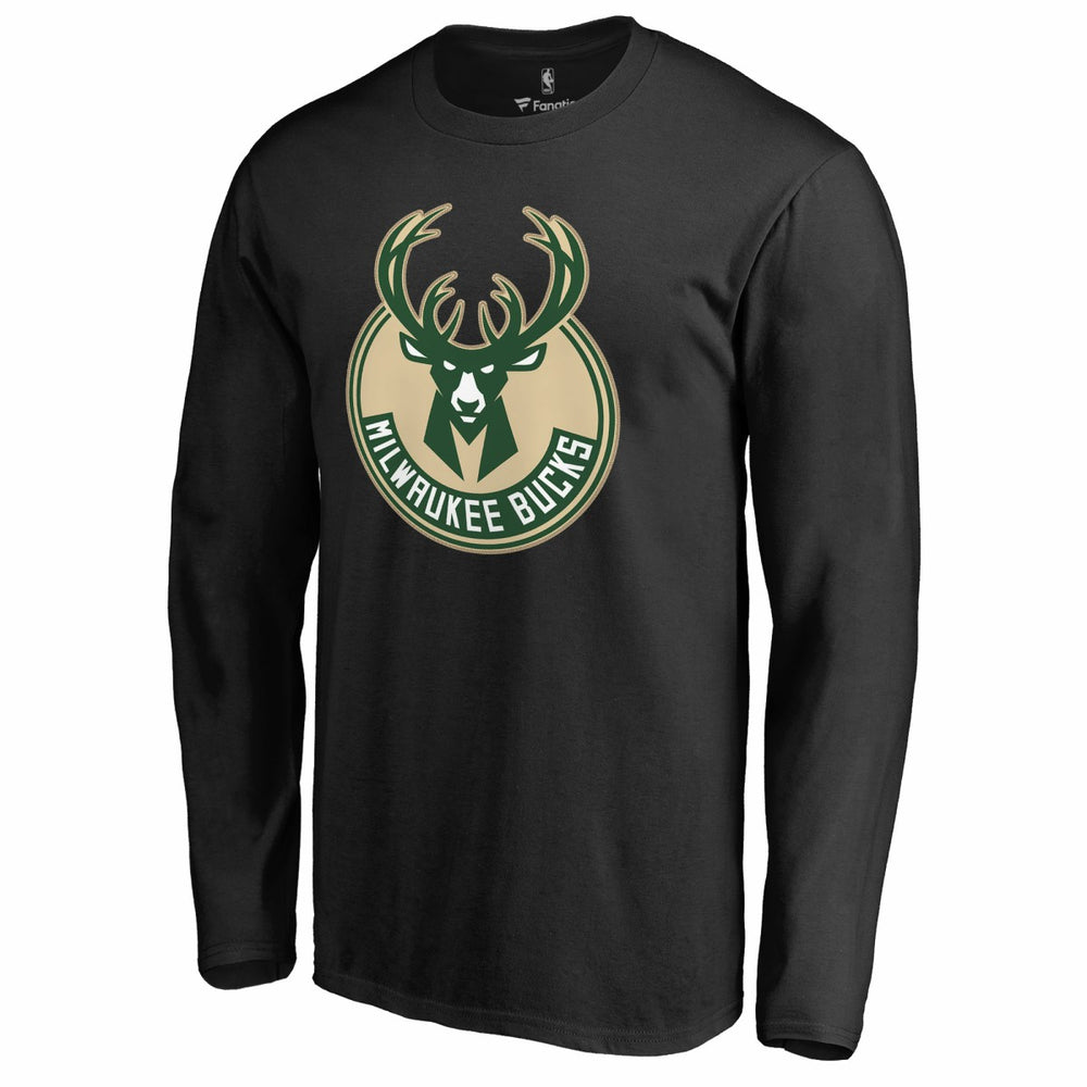 Giannis Antetokounmpo Milwaukee Bucks Team Backer Name & Number Long Sleeve T-Shirt Black - NBA