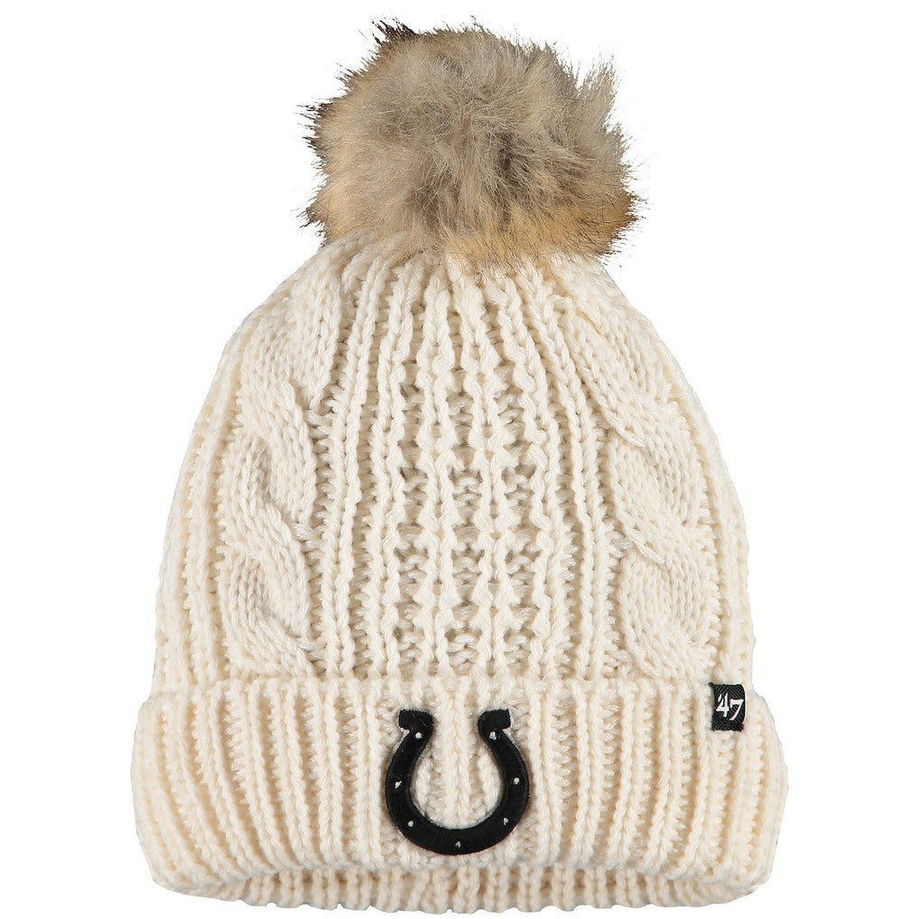 Indianapolis Colts '47 Women's Meeko Cuffed Knit Hat Cream | 47 brand