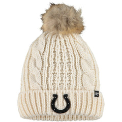 Indianapolis Colts '47 Women's Meeko Cuffed Knit Hat Cream | 47 brand