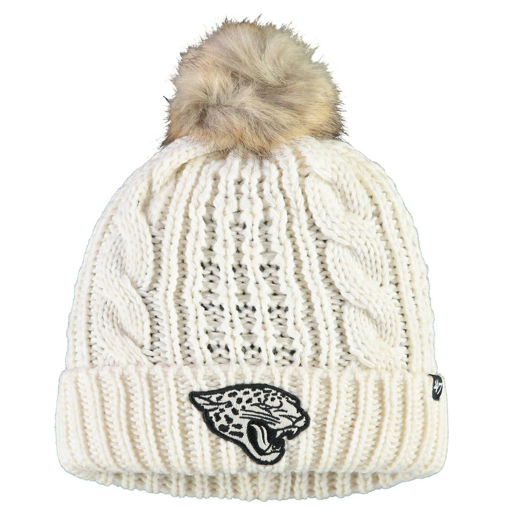 Jacksonville Jaguars '47 Women's Meeko Cuffed Knit Hat With Pom Cream | 47 brand
