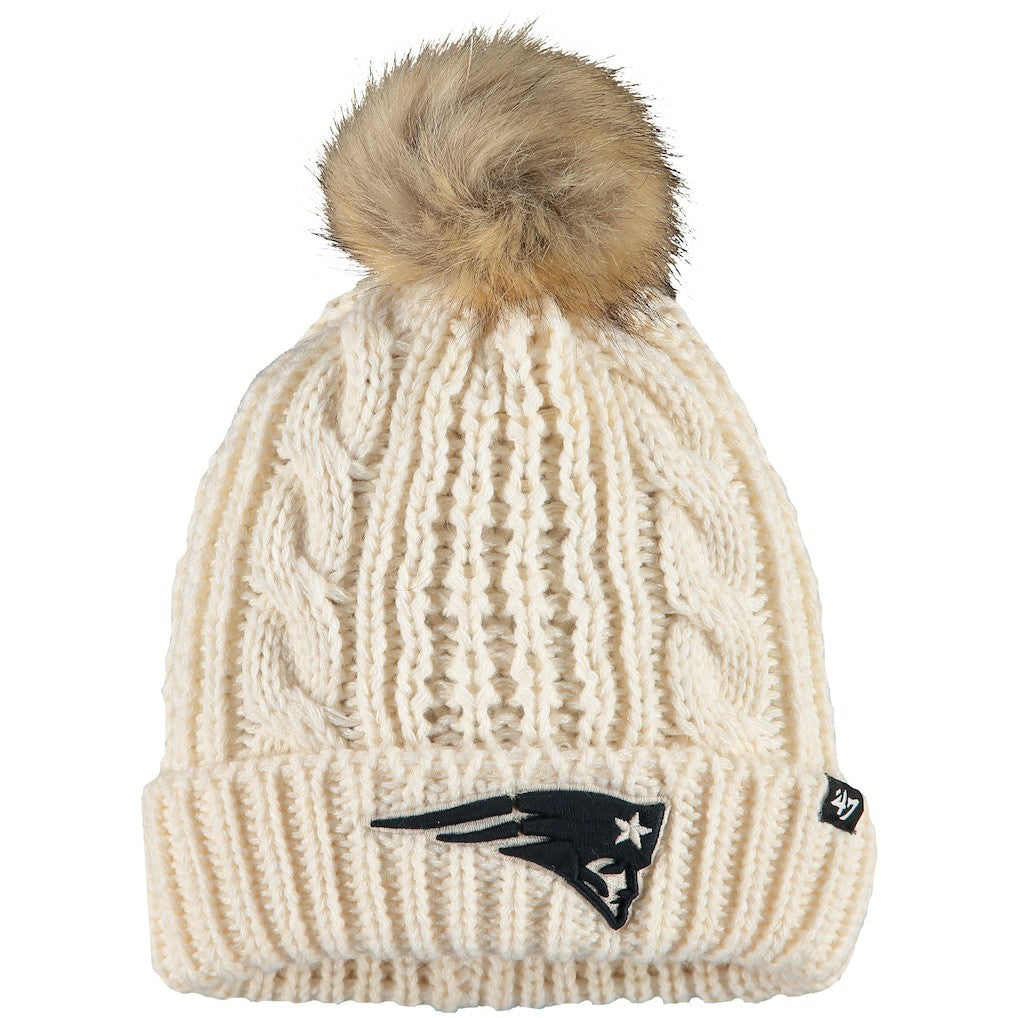 New England Patriots '47 Women's Meeko Cuffed Knit Hat Cream | 47 brand