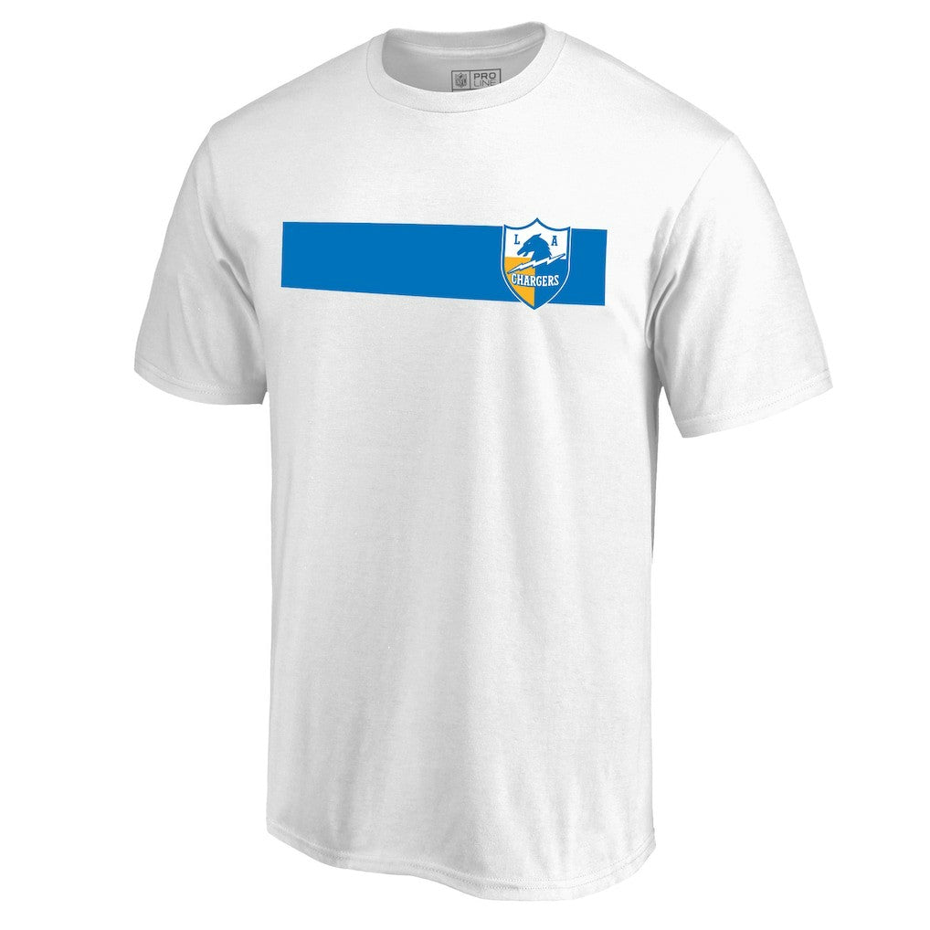 Los Angeles Chargers Vintage Rugby Stripe T-Shirt White | NFL