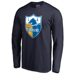 Los Angeles Chargers Vintage Shield Logo Long Sleeve T-Shirt Navy | NFL