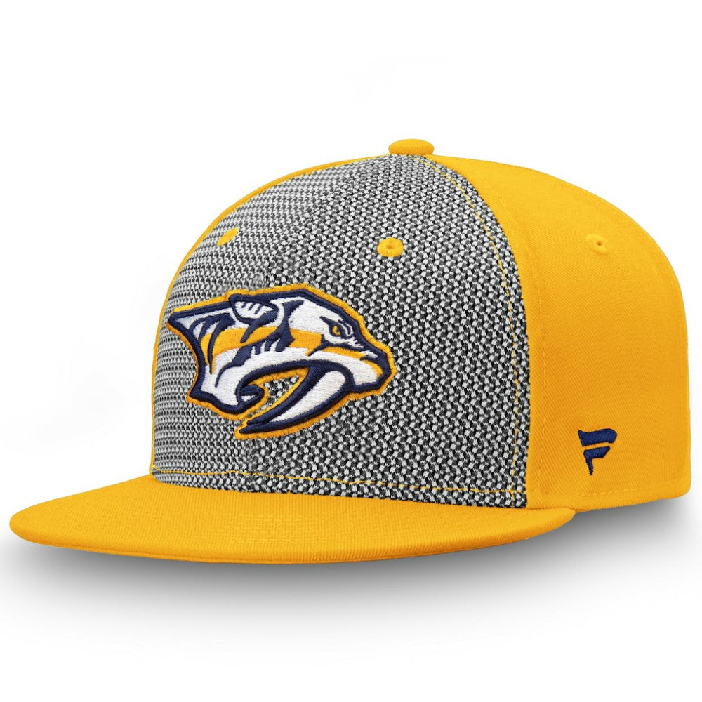 Nashville Predators Fanatics Versalux Fitted Hat - Gray/Gold - NHL